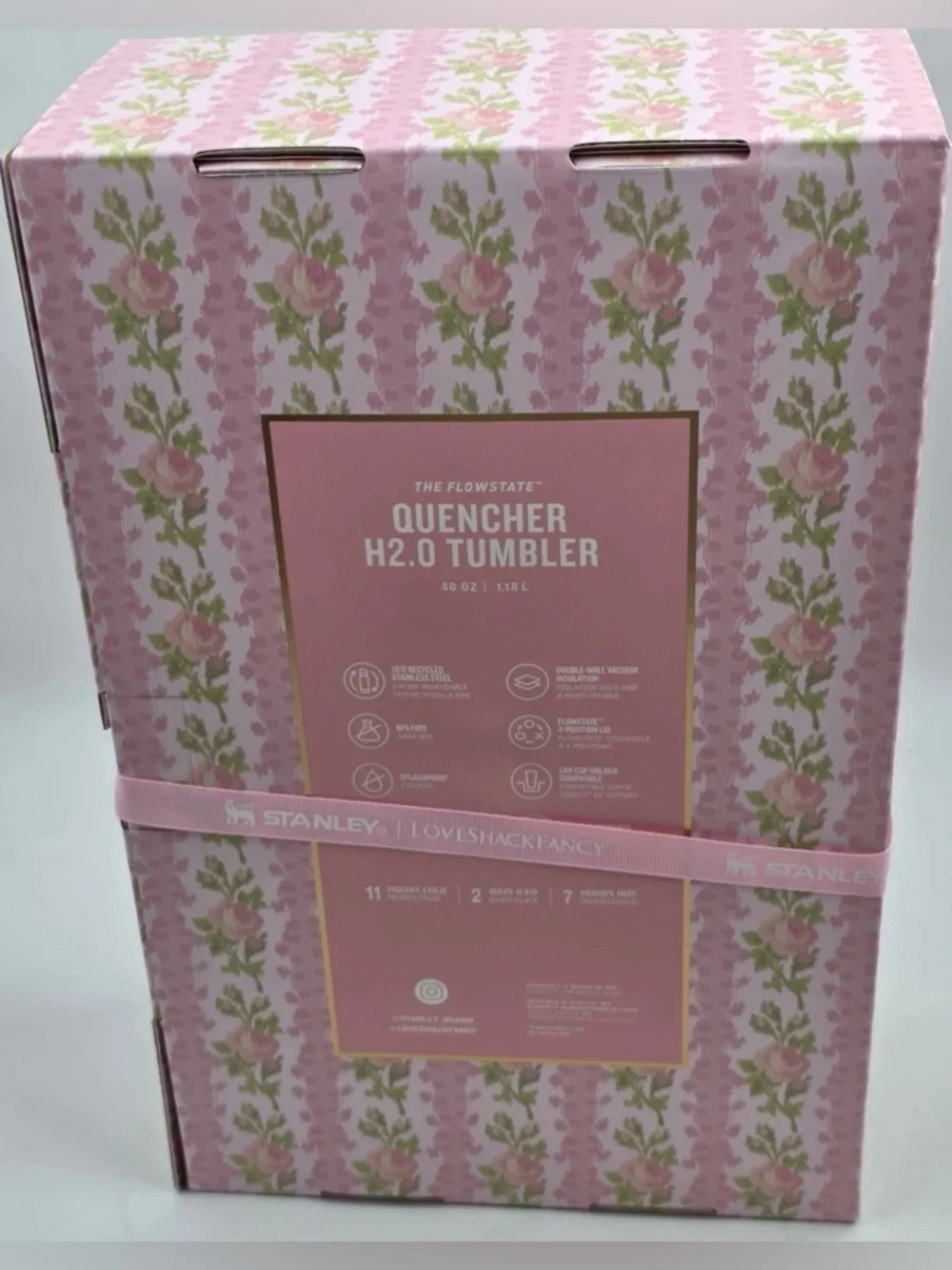 Stanley X Love Shack Fancy 40oz Quencher Tumbler  Blooming Heirloom Edition NIB - Picture 6 of 8